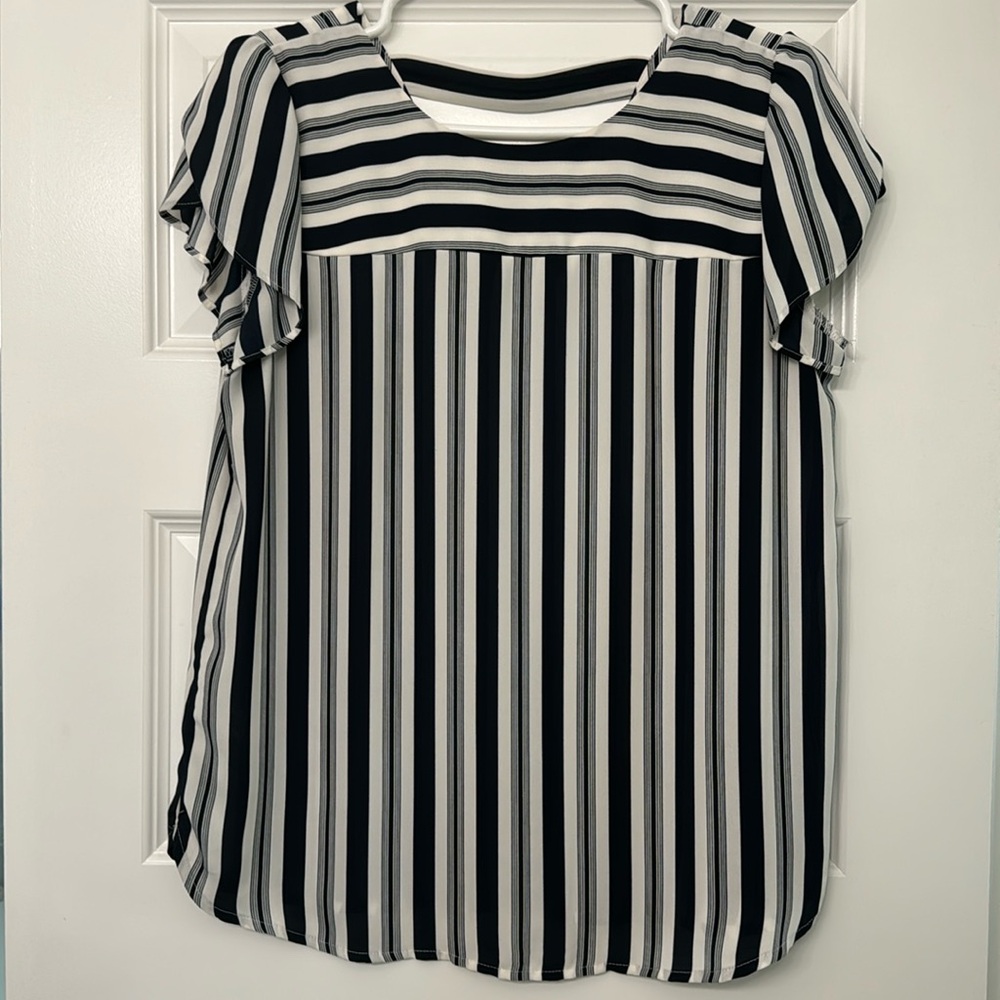 LOFT Striped Blouse Small